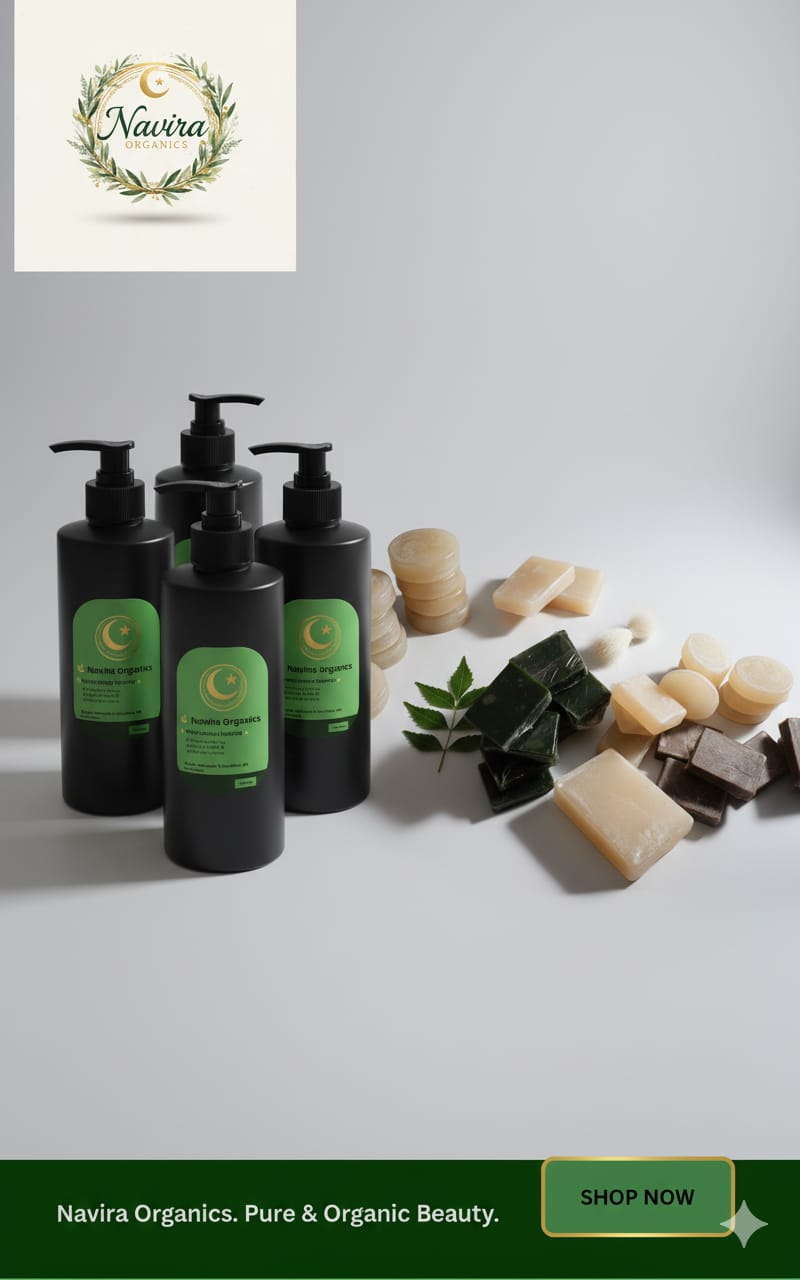 Navira Organics Combo Deal – Herbal Shampoo + Handmade Soaps 🌸 | Pure Glow Naturally!